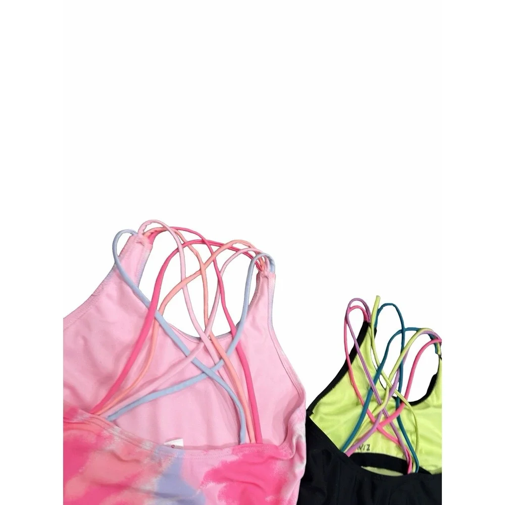 JUSTICE Teen Girls 16 One Piece Swimsuit Bathing Suit Lot Bundle Floral Tie Dye